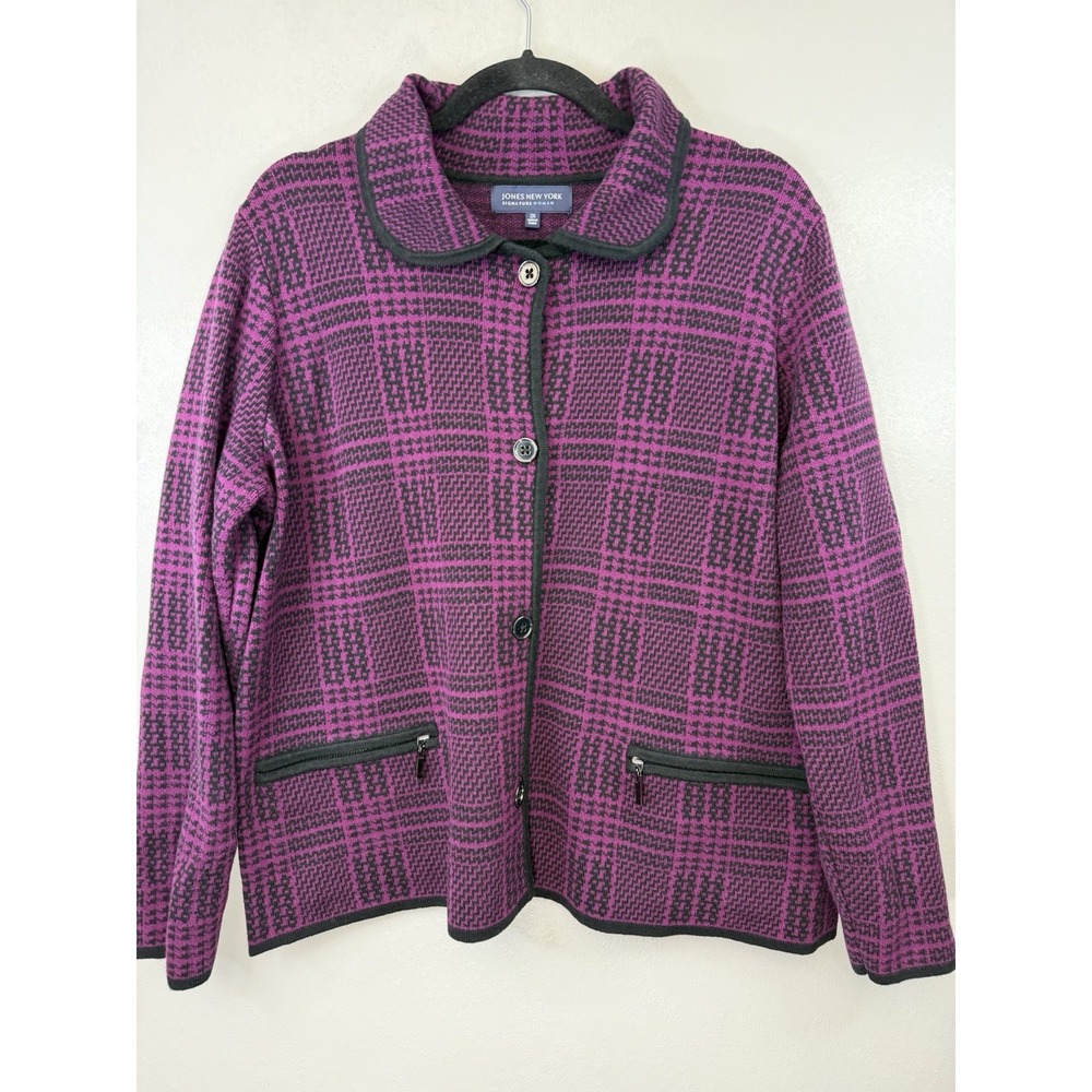 Jones‎ New York Plus Size Magenta Button Up Cardigan Size 2X